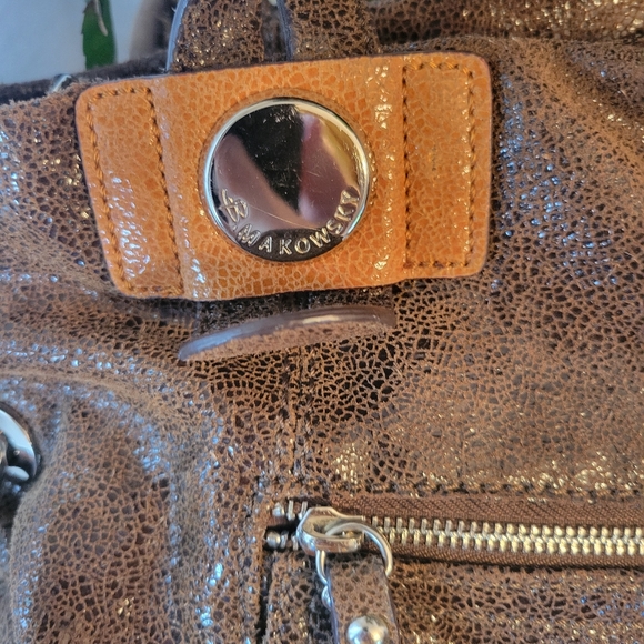 Leather B Makowsky large shoulder bag - Picture 4 of 6